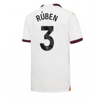 Manchester City Ruben Dias #3 Vonkajší futbalový dres 2023-24 Krátky Rukáv